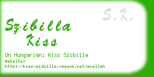 szibilla kiss business card
